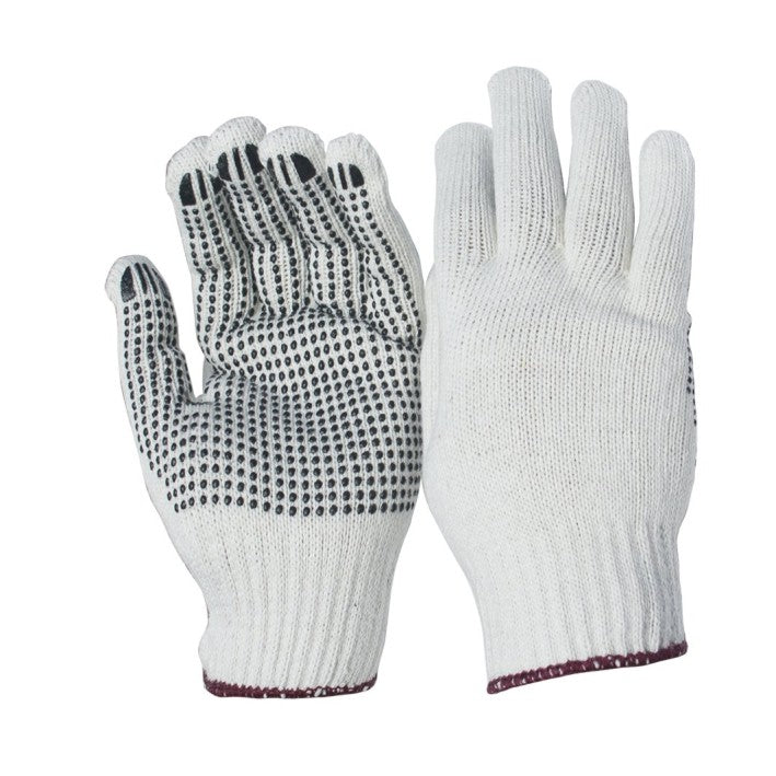 Non-slip pigmented yarn glove 