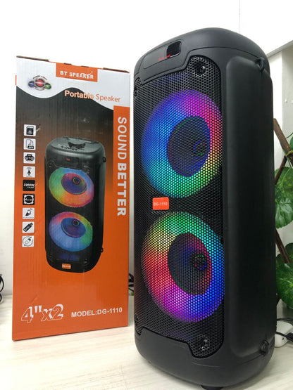 DG-1110 RGB 4"x2 Inch Portable Bluetooth Speaker Booth