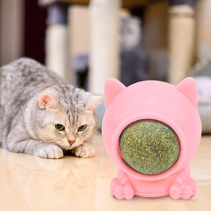 Rotating Catnip Ball Toy for Cats