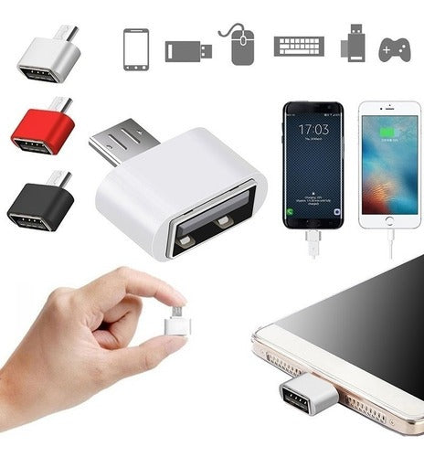 Otg V8 Micro-usb To Usb 2.0 Cellular Converter Adapter 