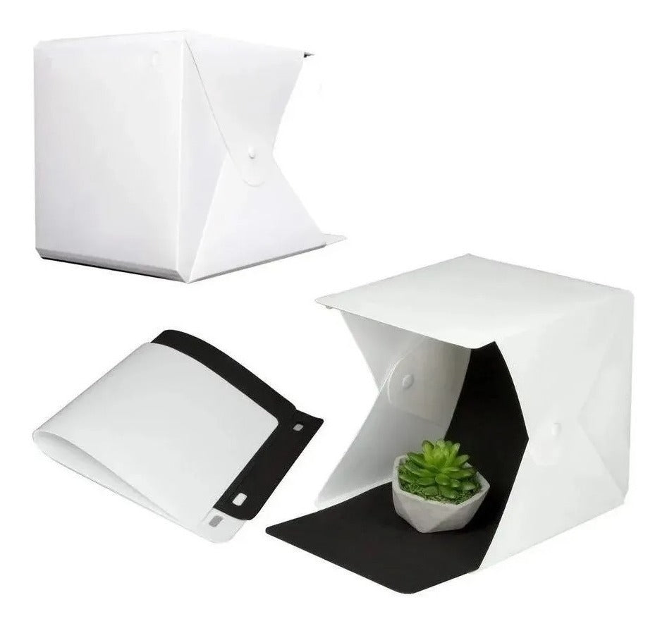 Foldable Light Box for Cell Phone Photo Studio Black and White Background