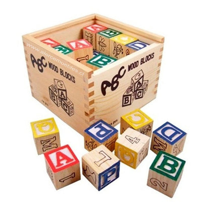 ABC Blocks Wooden Figures Letters Animals Didactic