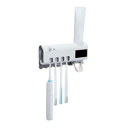 Soporte Esterilizador Cepillos + Dispensador Crema Dental