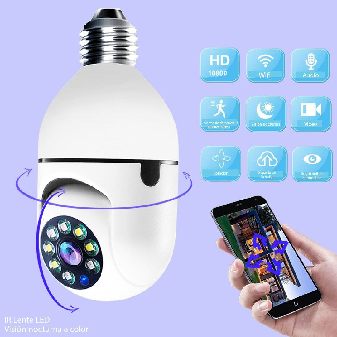 Panoramic Robotic Bulb Camera IP 360 + Free Shipping