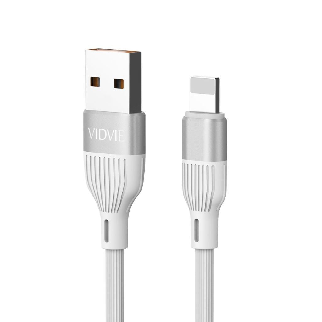 Cable De Datos Y Carga Inteligente Para Celular Vidvie Lightning Usb A Iphone 2.4A