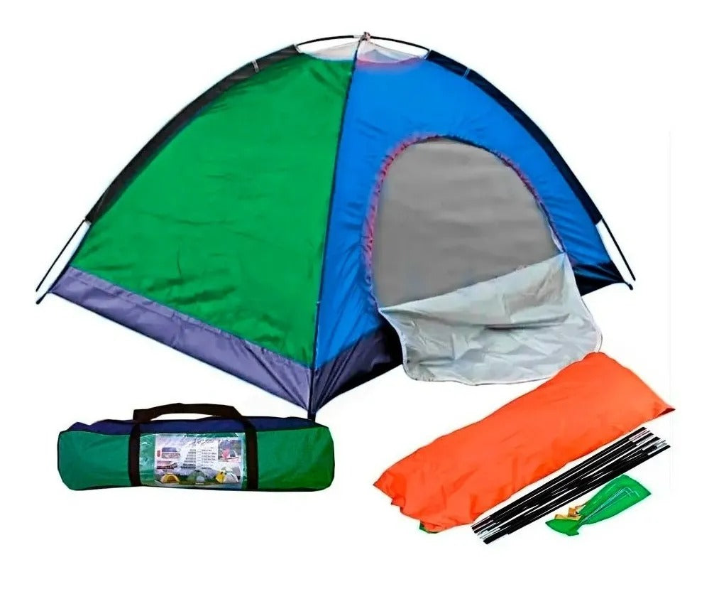 Carpa Camping Para 2 Personas Impermeable medida 2 metros x 1.30 metros + Envio Gratis