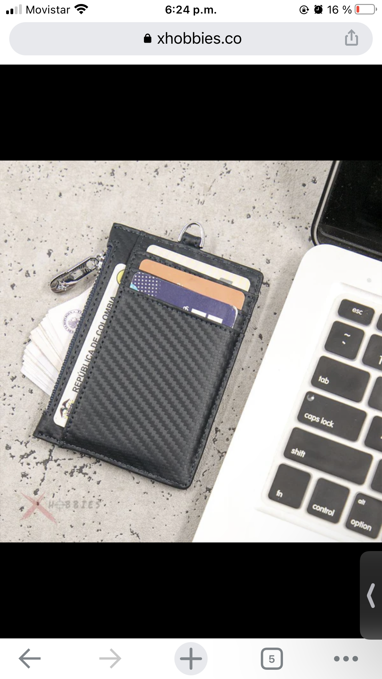 Carbon Fiber RFID Card Holder 8 Pockets