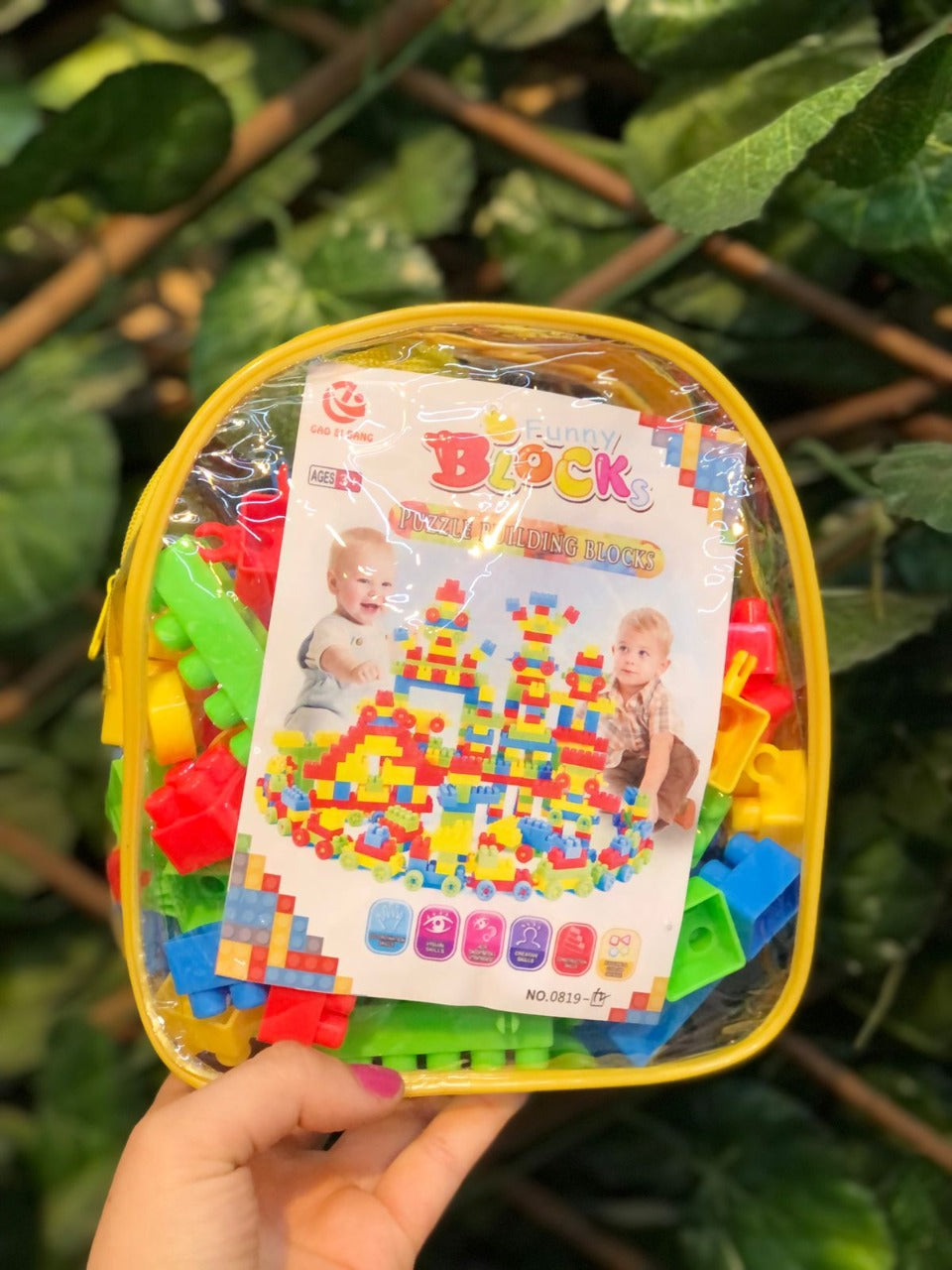 Suitcase with Lego blocks