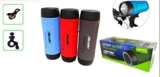 Bicycle speaker with flashlight